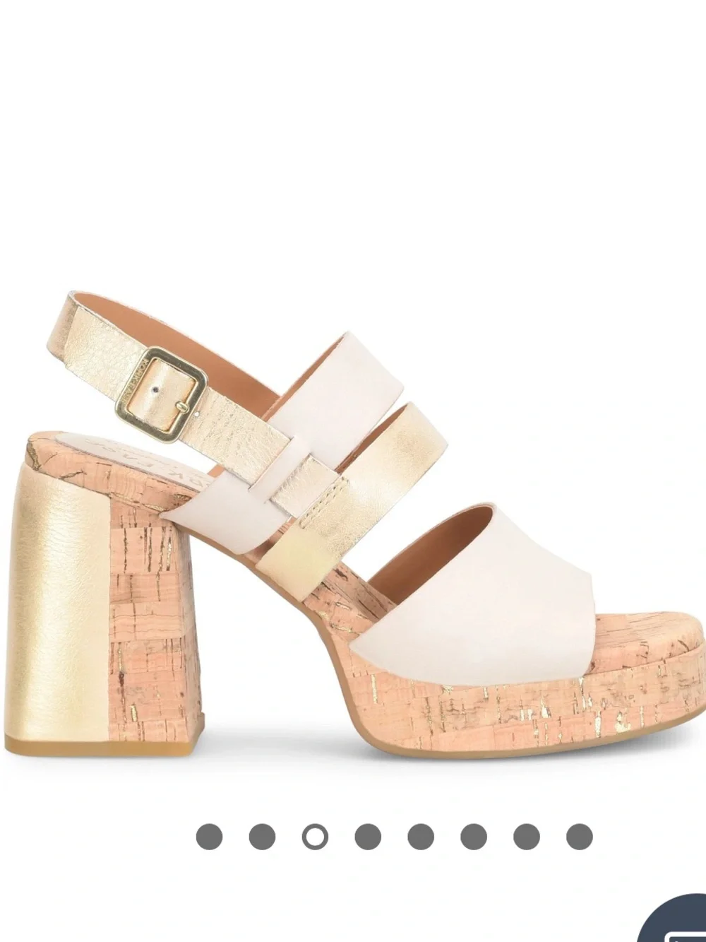 Kork-Ease Women’s Maxi Nude/ Neutral  Gold Combo Platform Sandal Sz 11 NWB